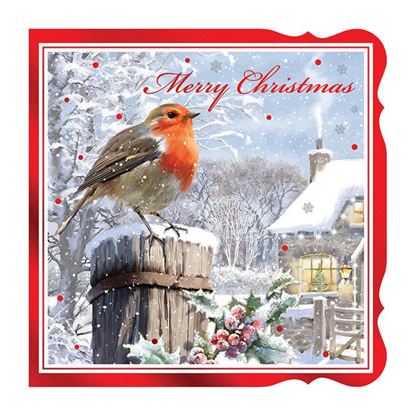 12 Pack Luxury Square Cards Robin
