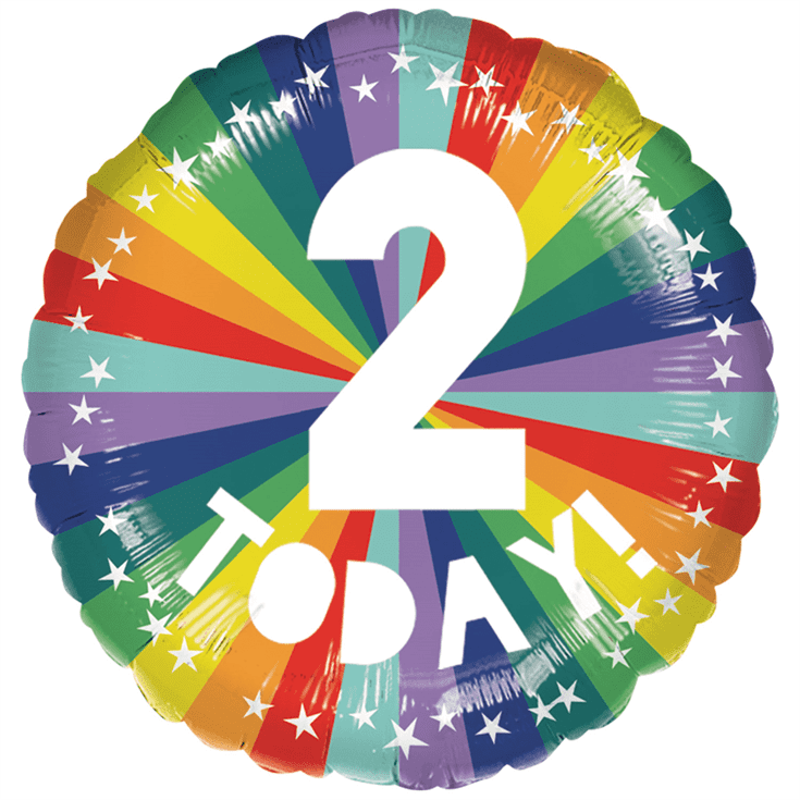 AMSCAN 18" AGE 2 BIRTHDAY BALLOON