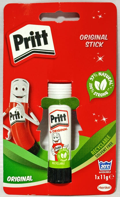 Pritt Original Glue Stick – 11g | 97% Natural, Solvent-Free & Recyclable | Child-Safe