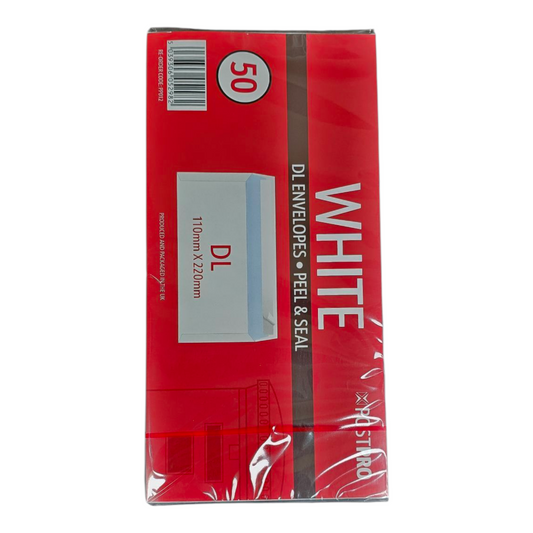 50 x DL White Envelopes