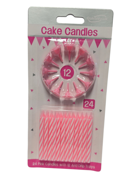 Pink Cake Candles