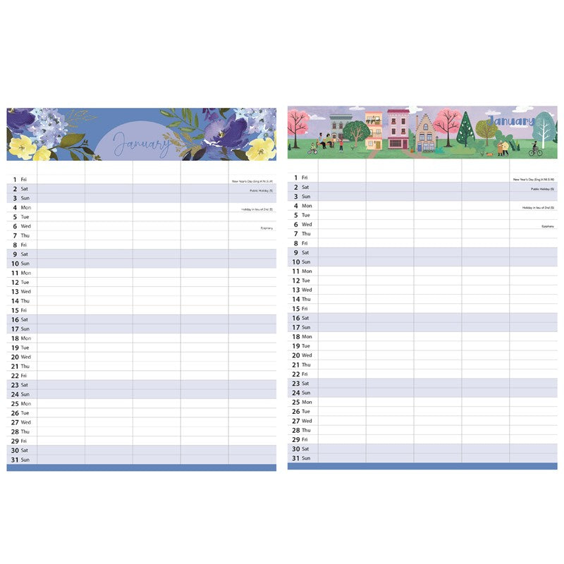 Tallon 2027 Organiser Calendar with Shopping List & Notes