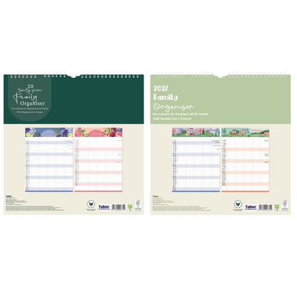 Tallon 2027 Organiser Calendar with Shopping List & Notes