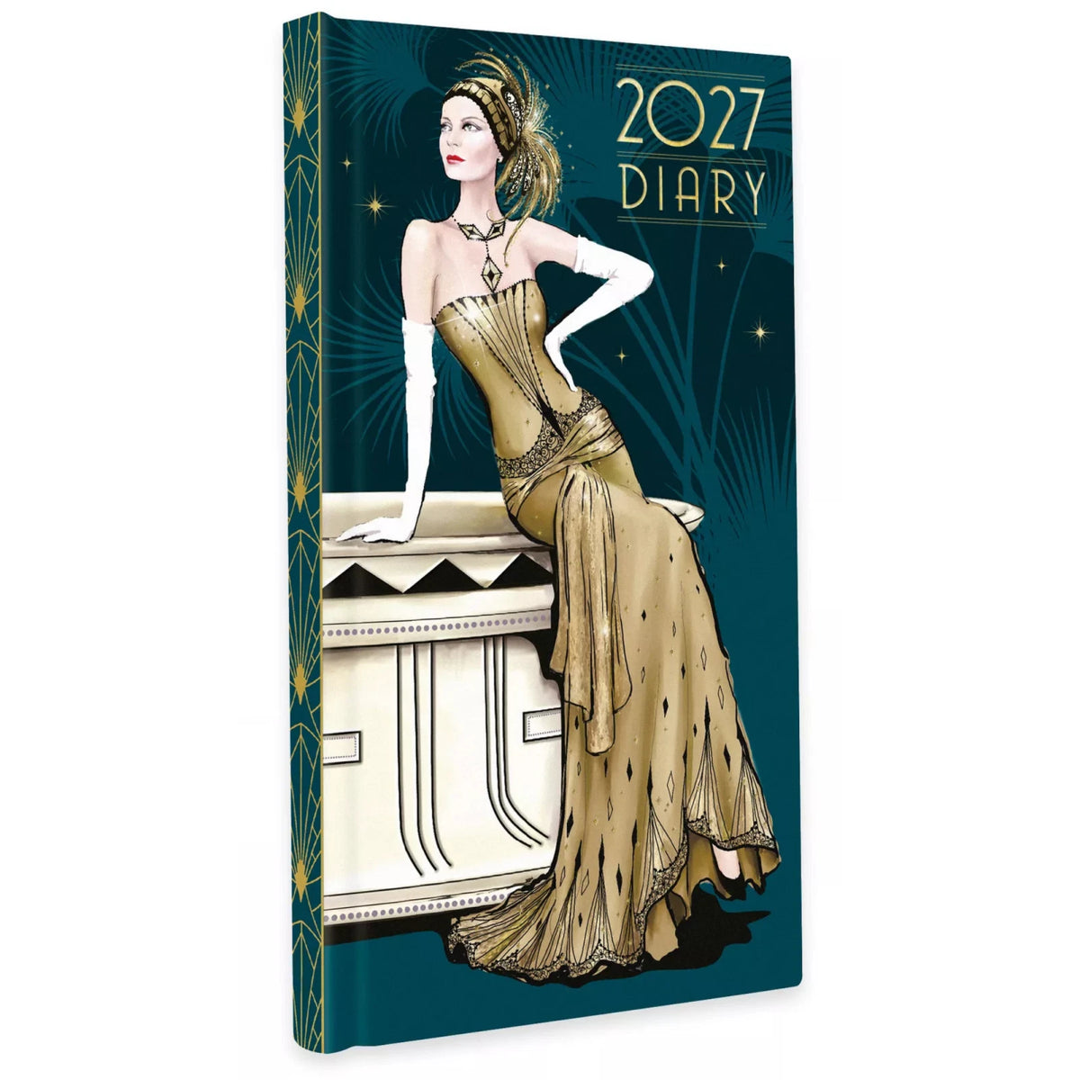 Art Deco 2027 SLIM Weekly Diary Claire Coxon Hardback Pocket Planner
