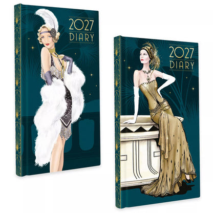 Art Deco 2027 SLIM Weekly Diary Claire Coxon Hardback Pocket Planner