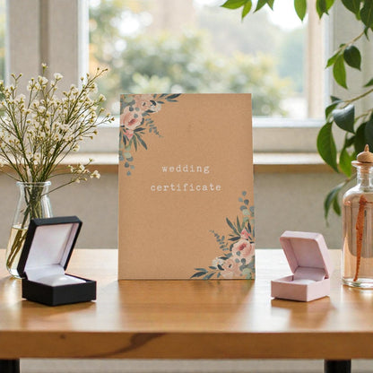 A4 Wedding Certificate Holder Book – Floral