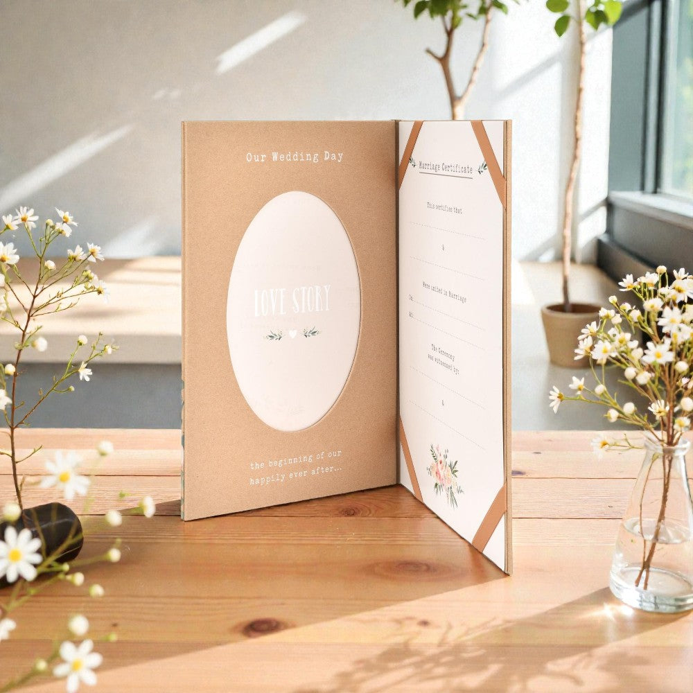 A4 Wedding Certificate Holder Book – Floral