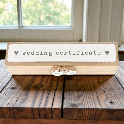 Love Story Wedding Certificate Holder