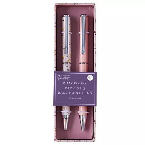 DBV 2pk BALL POINT PEN - DITSY FLORAL