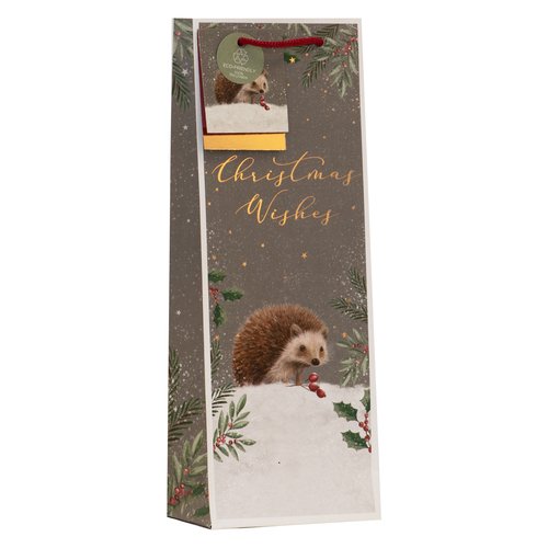 CHRISTMAS BY VIOLET BOTTLE BAG - HEDGEHOG